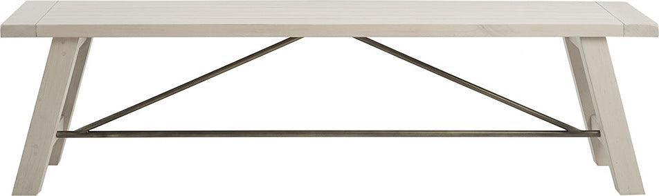 Sonoma Dining Bench Reclaimed White Olliix.com