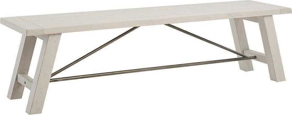 Sonoma Dining Bench Reclaimed White Olliix.com