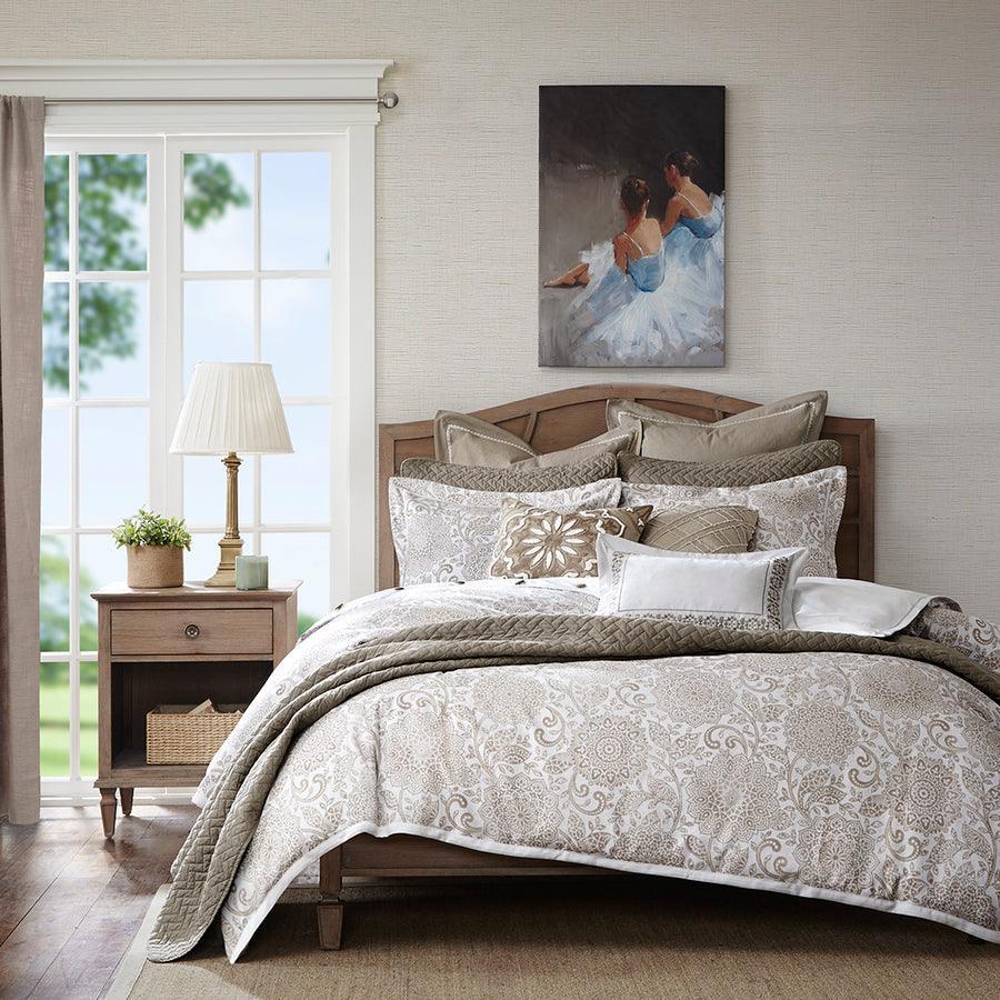 Sophia King Comforter Set Ivory Olliix.com