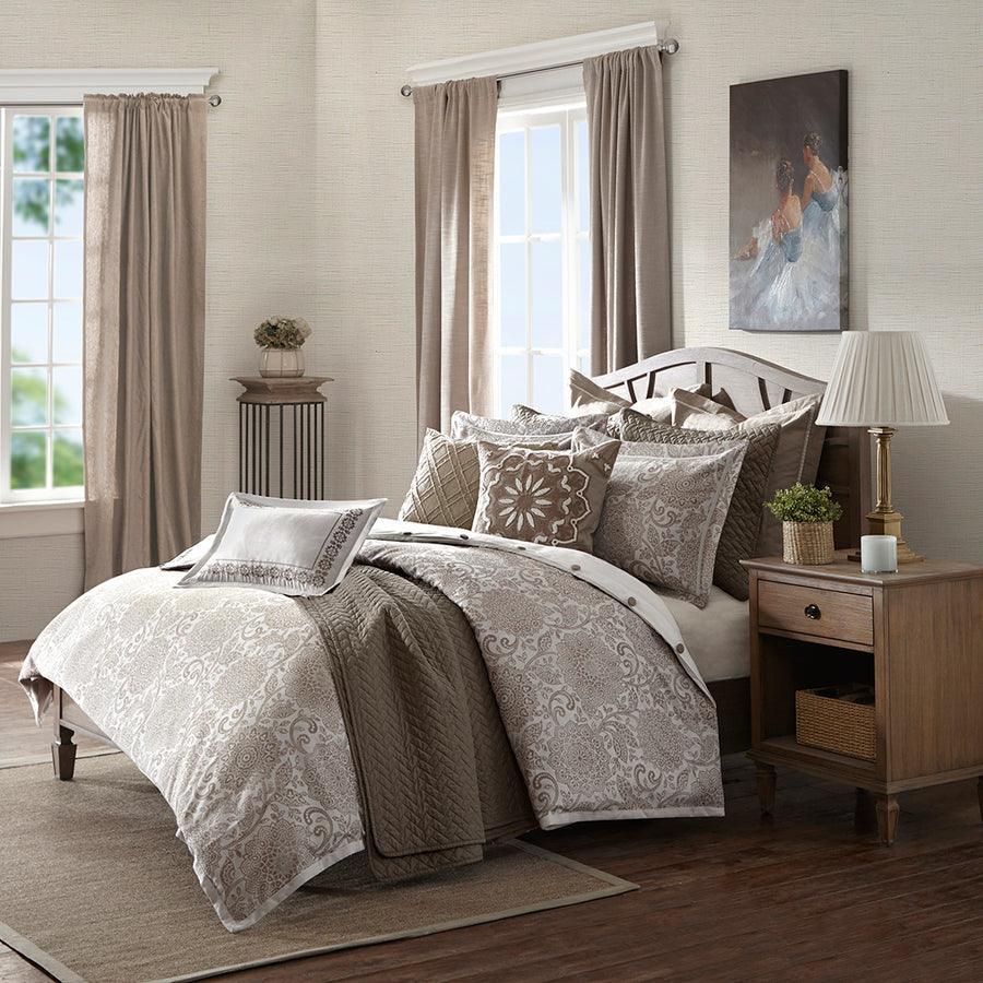 Sophia King Comforter Set Ivory Olliix.com