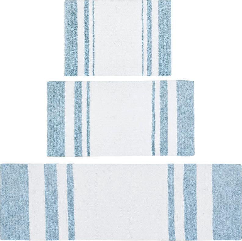 Spa 20" Cotton Bath Rug Blue Olliix.com