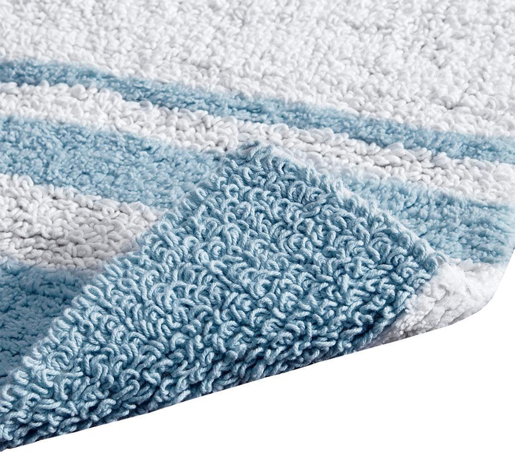 Spa 20" Cotton Bath Rug Blue Olliix.com