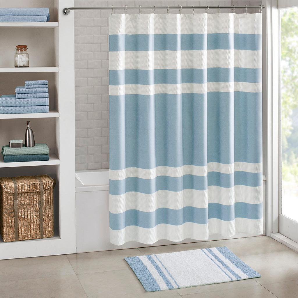 Spa 24" Cotton Bath Rug Blue Olliix.com