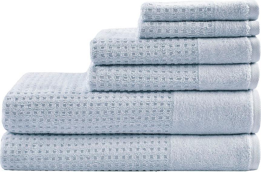 Spa Waffle Bath Towel Blue Olliix.com