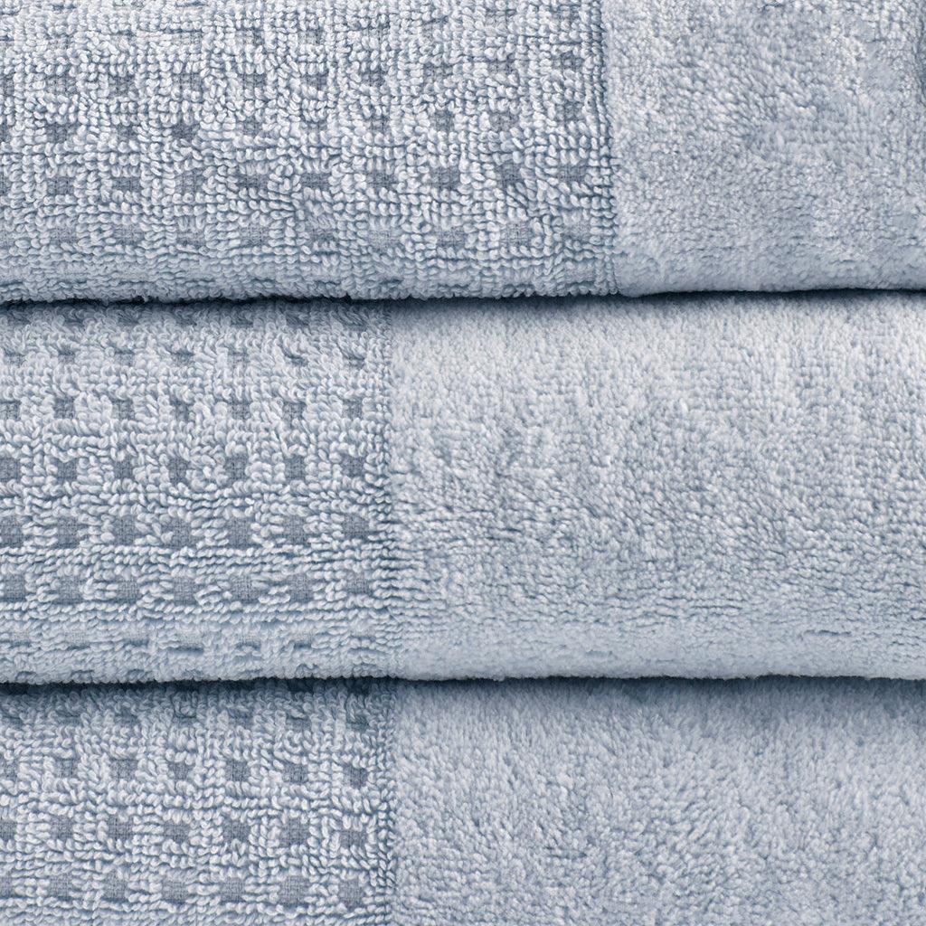 Spa Waffle Bath Towel Blue Olliix.com