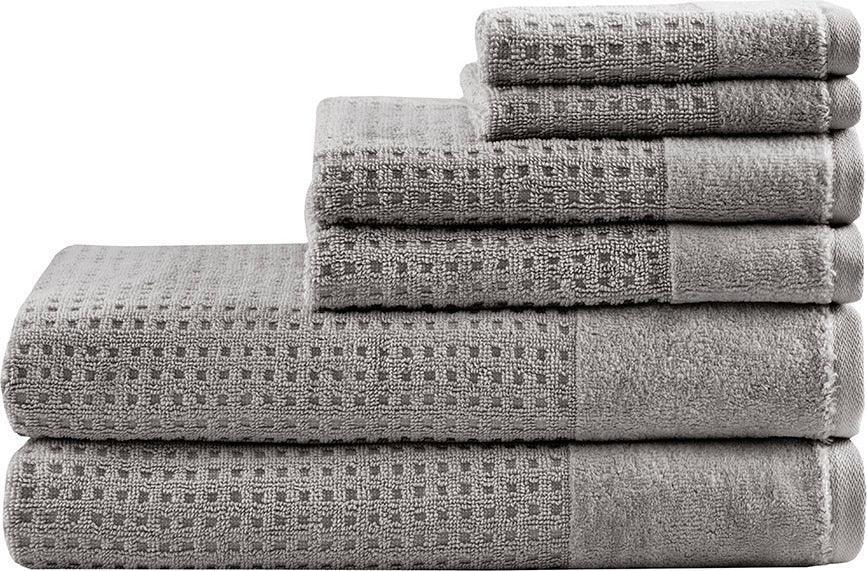 Spa Waffle Bath Towel Charcoal Olliix.com