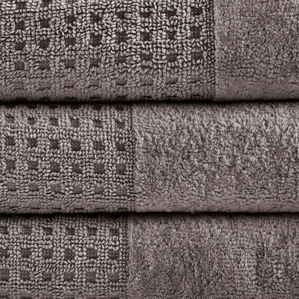 Spa Waffle Bath Towel Charcoal Olliix.com