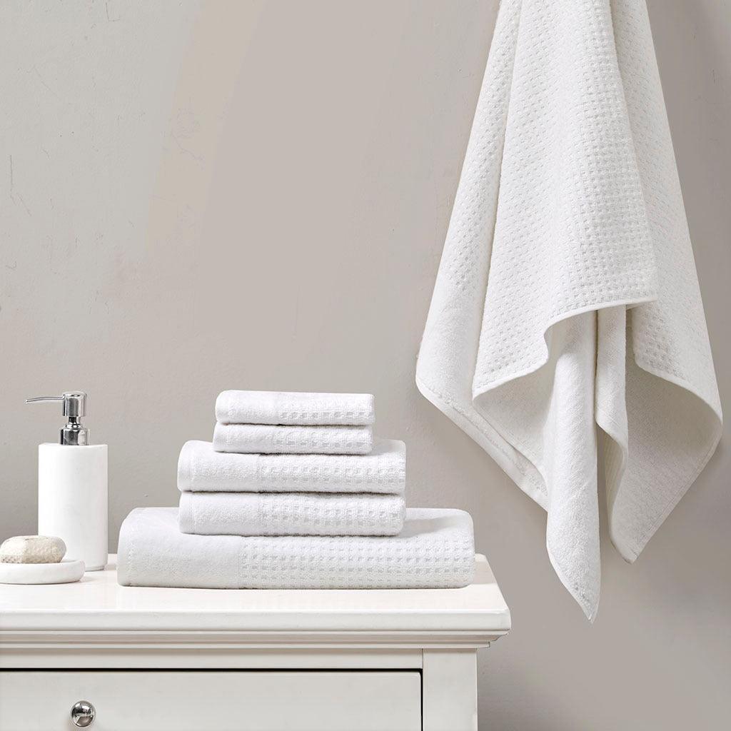 Spa Waffle Bath Towel White Olliix.com