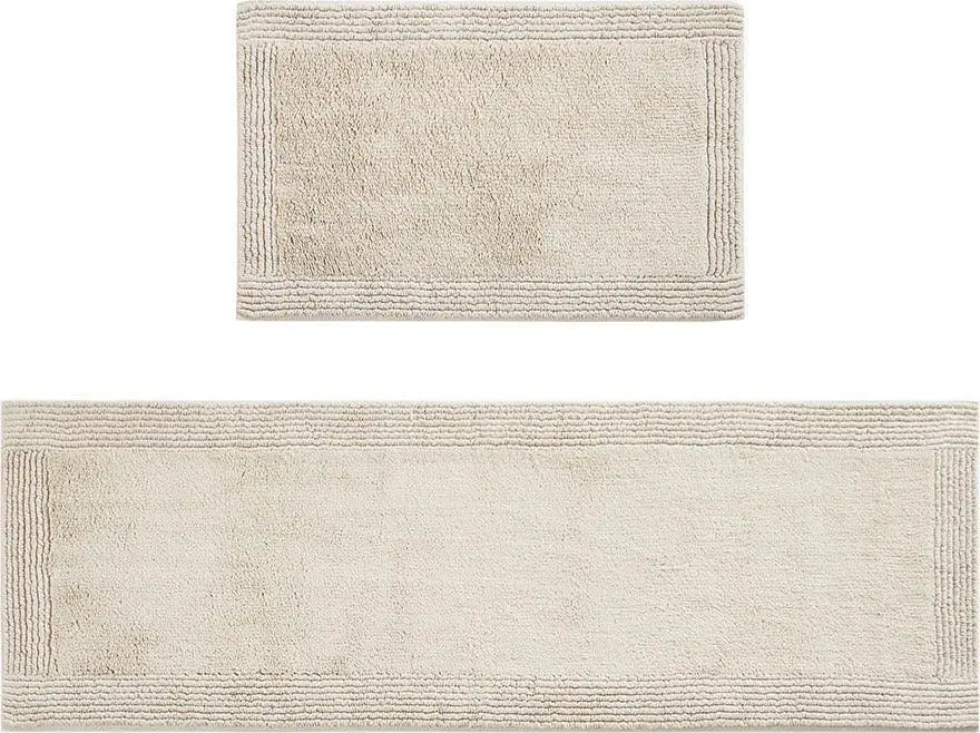 Splendor Modern 1 Cotton Tufted 3000 GSM Reversible Bath Rug 20x20" Gray Olliix.com