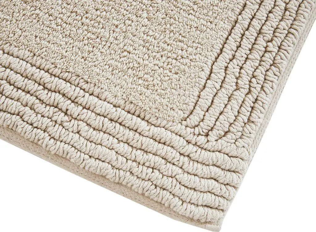 Splendor Modern 1 Cotton Tufted 3000 GSM Reversible Bath Rug 20x20" Gray Olliix.com