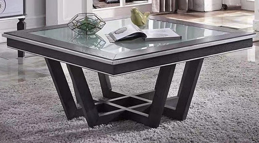 Acme Furniture House Beatrice Square Coffee Table in Charcoal 88810 ACME East