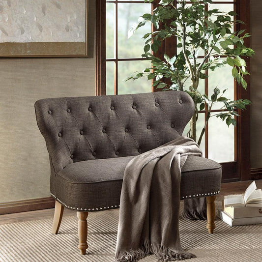 Stanford Settee Charcoal Olliix.com