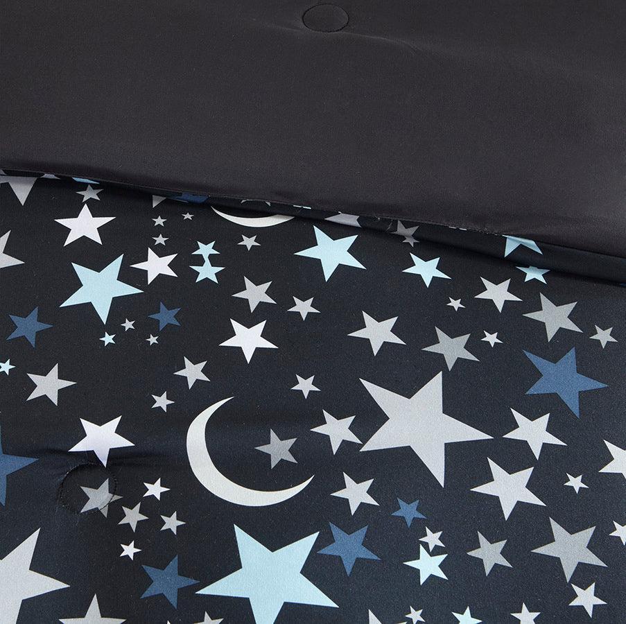 Starry Full Night Complete Bed and Sheet Set Charcoal Olliix.com