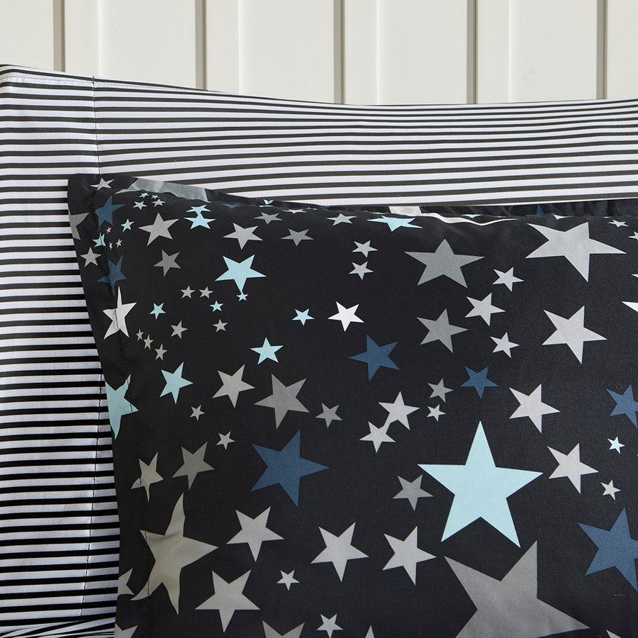 Starry Full Night Complete Bed and Sheet Set Charcoal Olliix.com