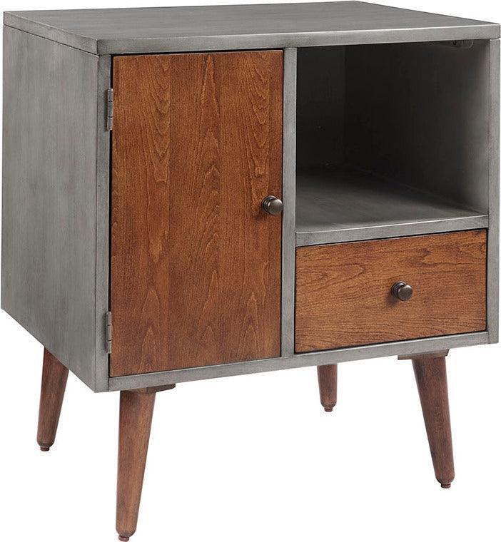 Stinson Storage Nightstand Gray Olliix.com