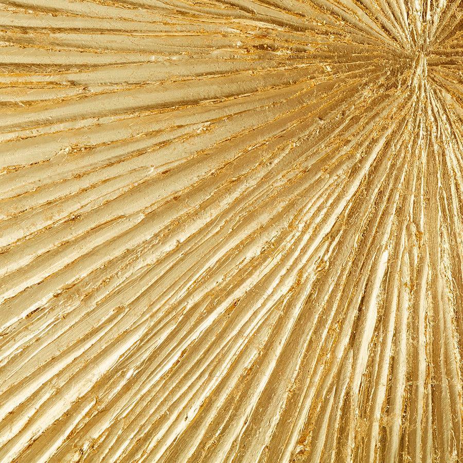 Sunburst 100% Hand Painted Dimensional Resin Wall Decor Gold Olliix.com