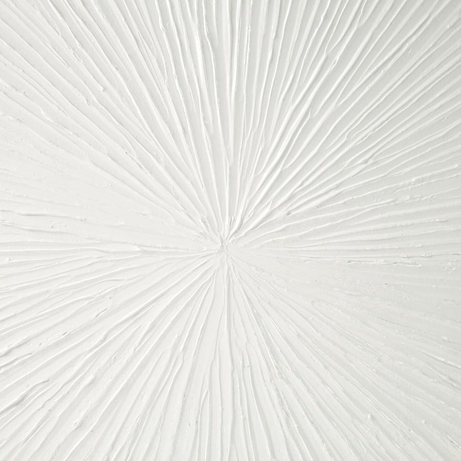 Sunburst 100% Hand Painted Dimensional Resin Wall Decor White Olliix.com