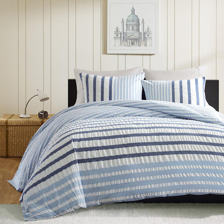 Sutton King Duvet Cover Set Blue Olliix.com