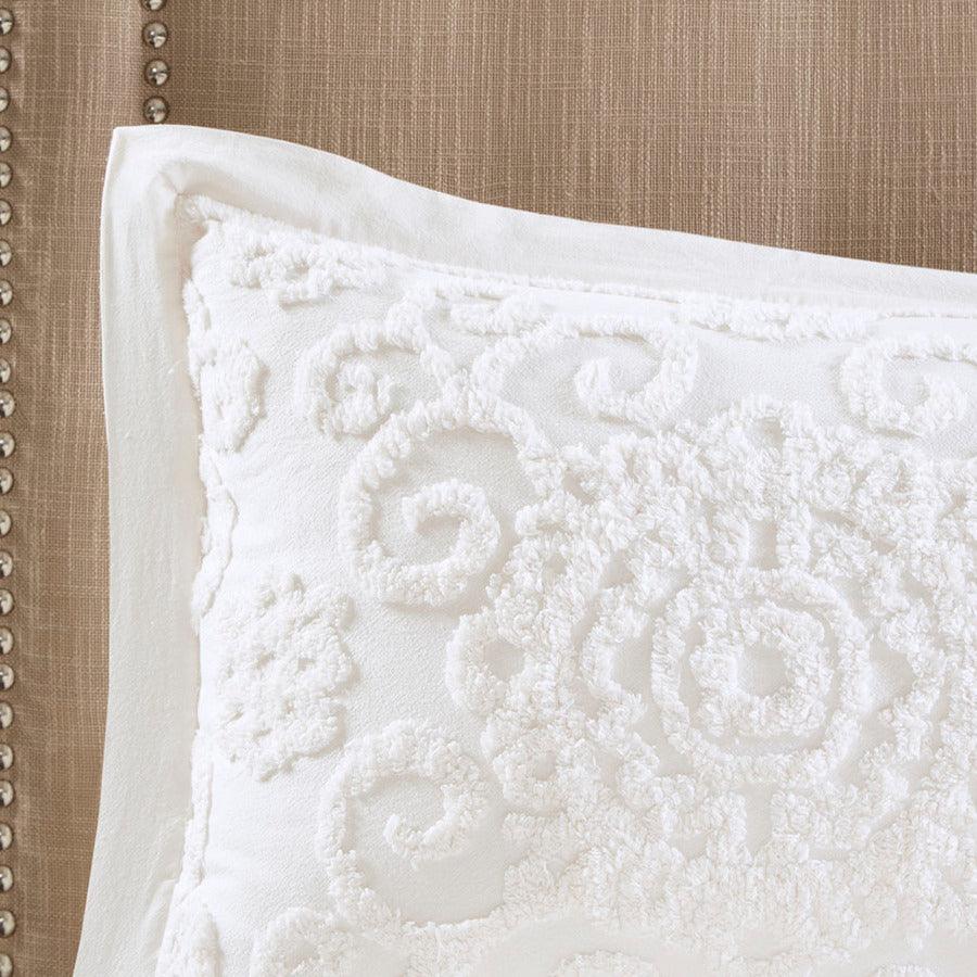 Suzanna Cotton Comforter Mini Set Ivory King Olliix.com