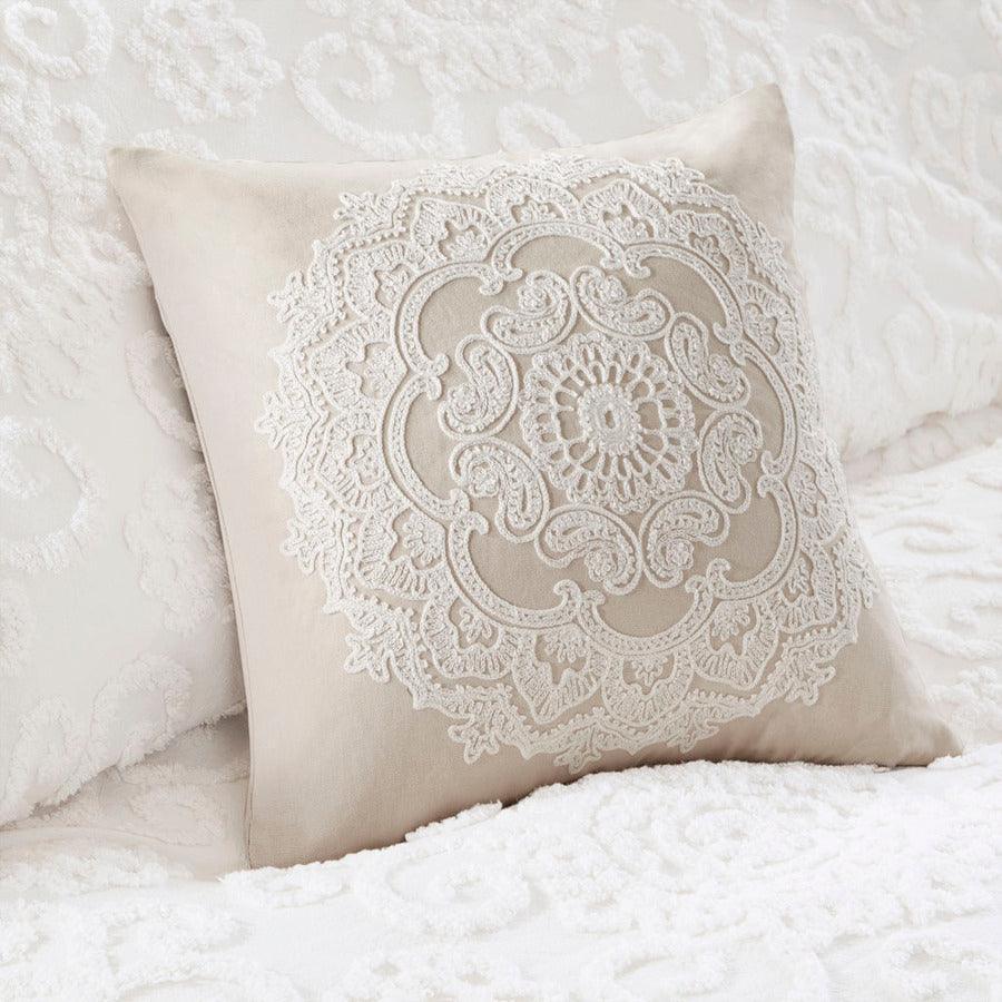 Suzanna Cotton Comforter Mini Set Ivory King Olliix.com