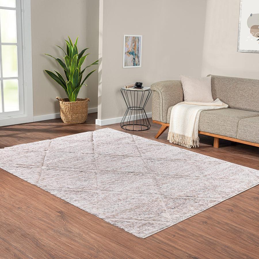 Talas Trellis Area Rug in Cream Cream MP35-8040 Olliix.com