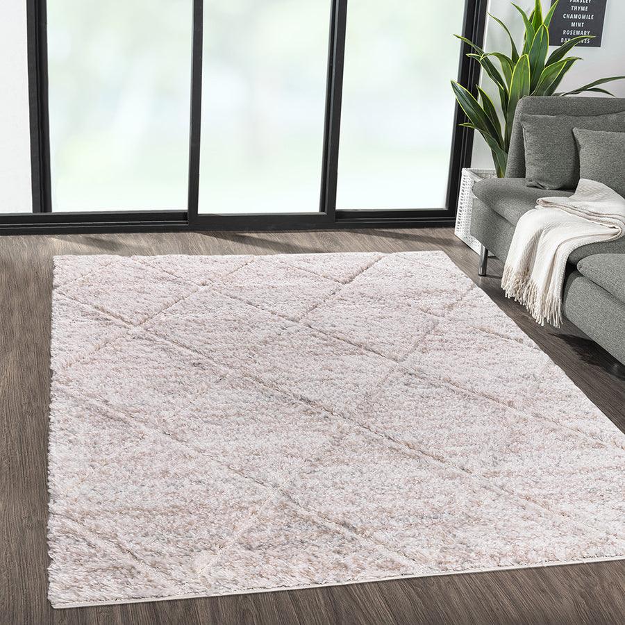 Talas Trellis Area Rug in Cream Cream MP35-8040 Olliix.com