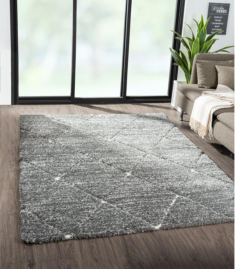 Talas Trellis Area Rug in Grey and Cream Grey|Cream MP35-8036 Olliix.com