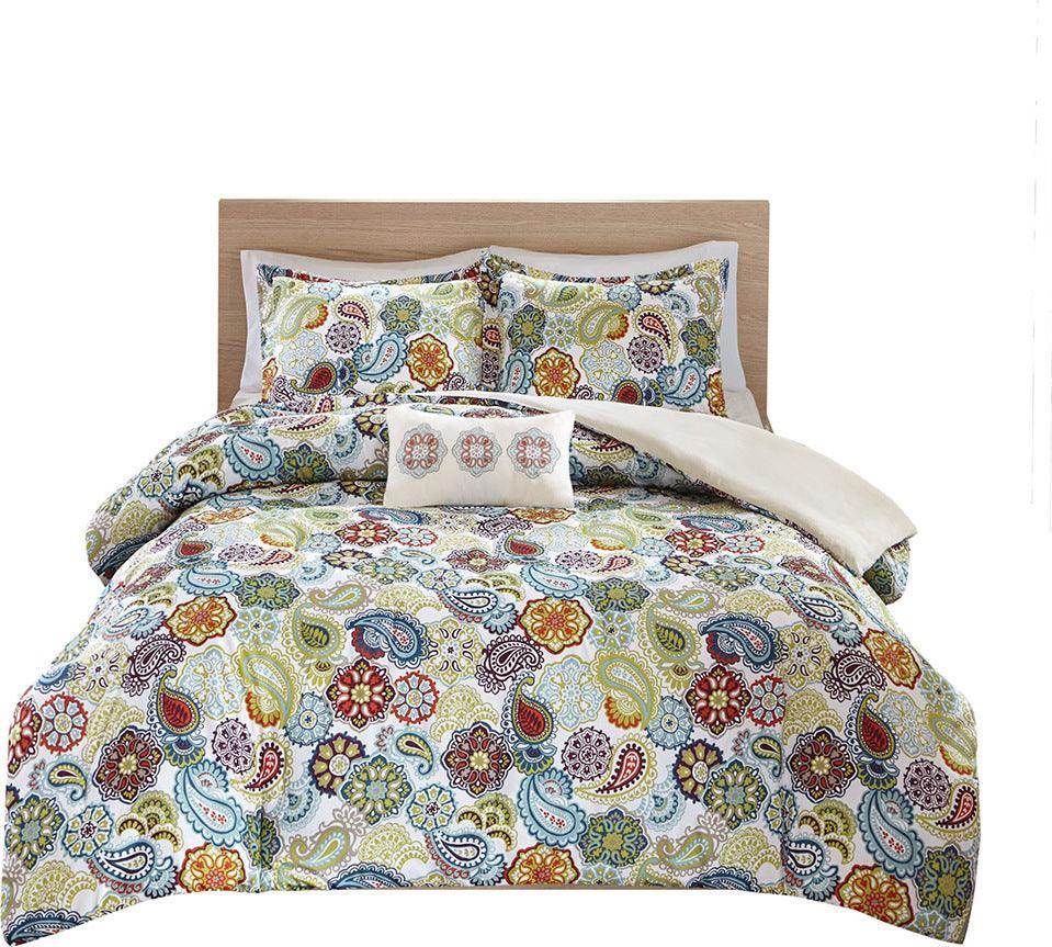 Tamil Full/Queen Duvet Set Multicolor Olliix.com