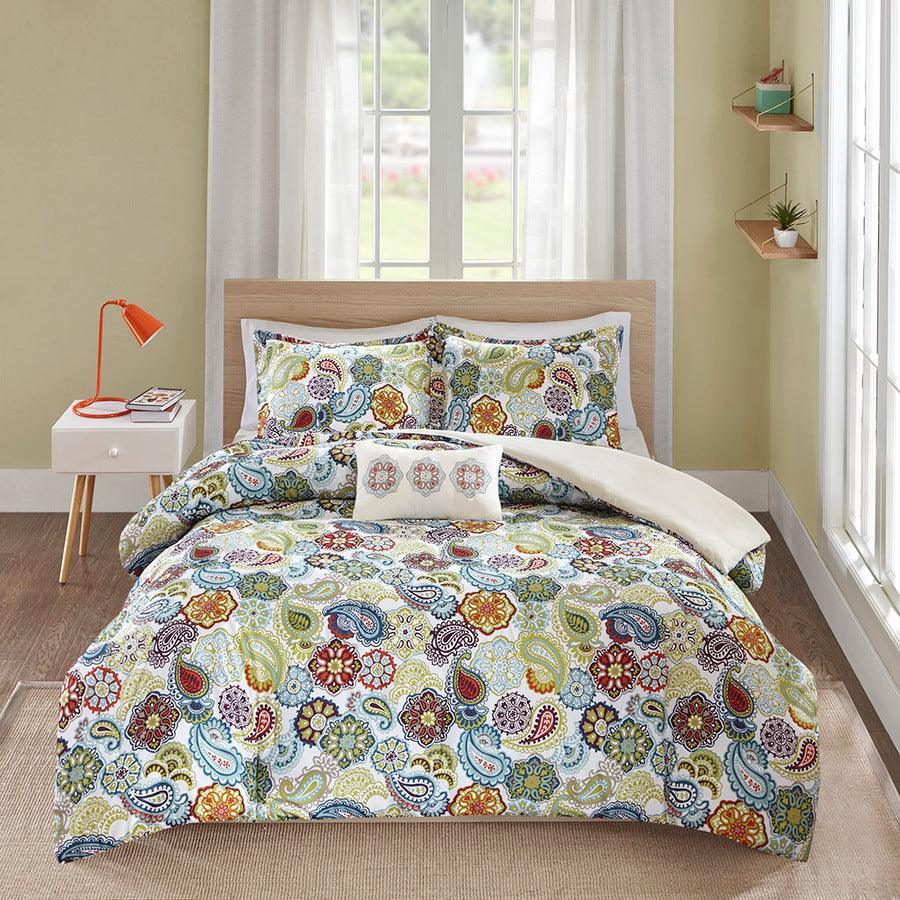 Tamil Full/Queen Duvet Set Multicolor Olliix.com