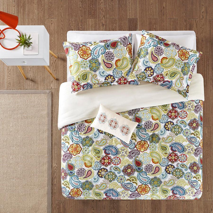 Tamil Full/Queen Duvet Set Multicolor Olliix.com