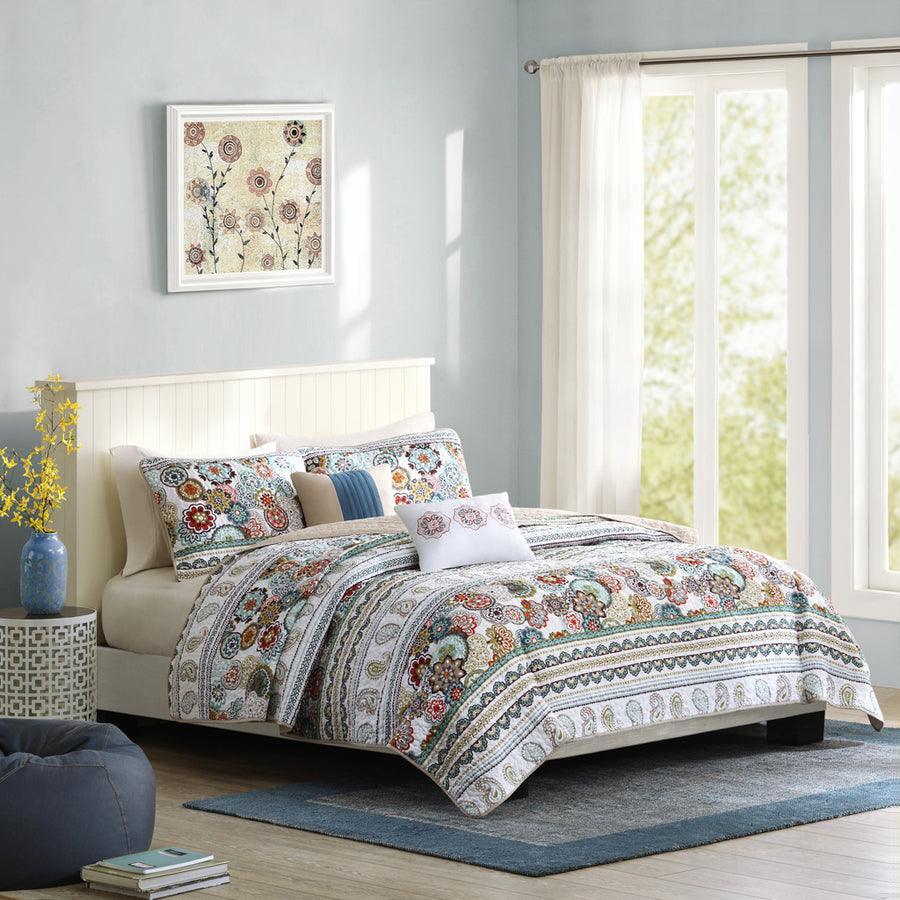 Tamira Full/Queen Reversible Coverlet Set Multicolor Olliix.com