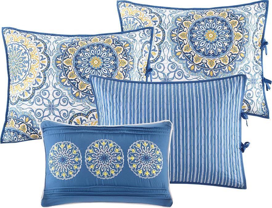 Tangiers Daybed 6 Piece Reversible Daybed Cover Set Blue Olliix.com