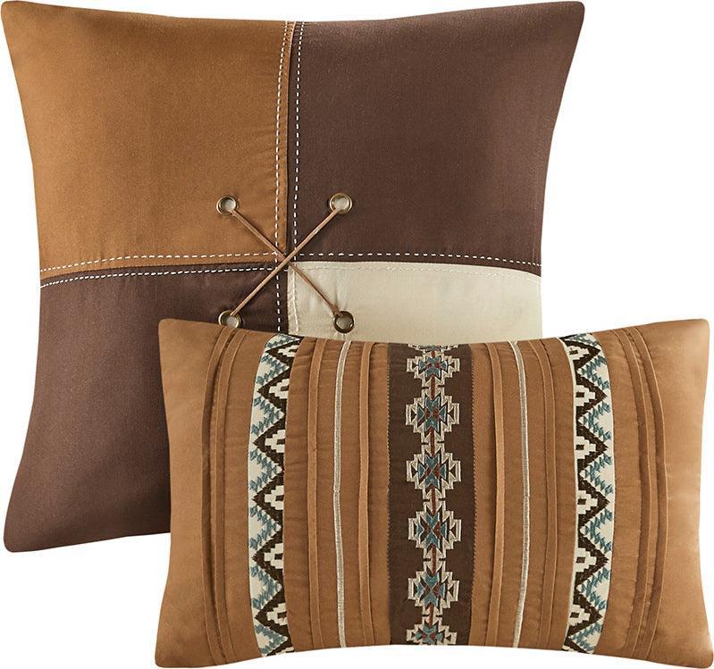 Taos California King 7 Piece Comforter Set Spice Olliix.com