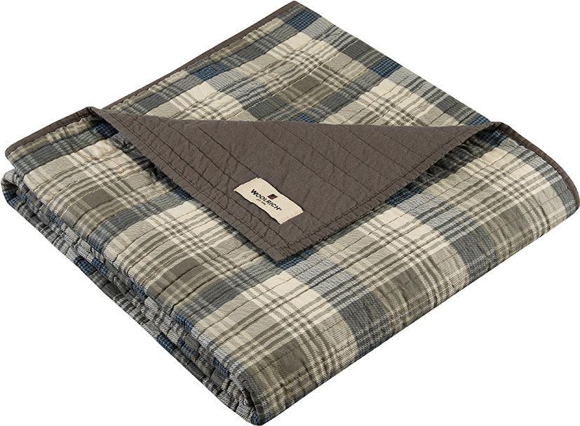 Tasha Cabin Quilted Throw 50x70" Taupe Olliix.com