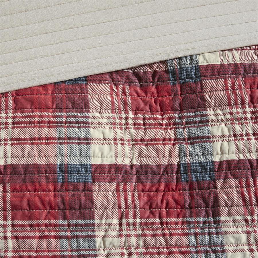 Tasha Lodge/Cabin Quilt Mini Set Full/Queen Red Olliix.com