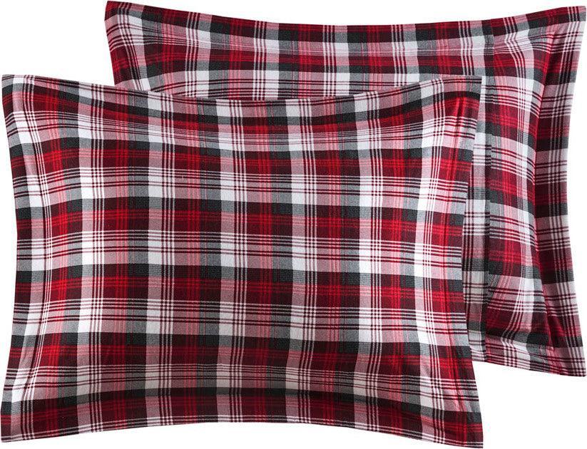 Tasha Queen Flannel Duvet Mini Set Red Olliix.com