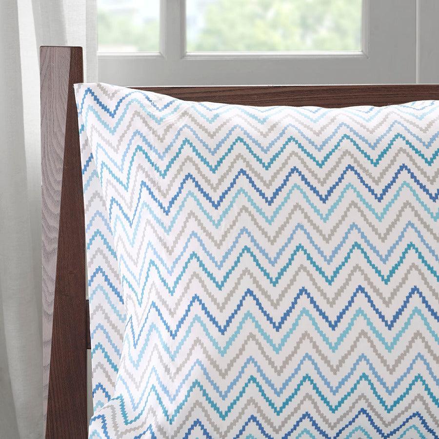 Toren Embroidered Comforter and Sheet Set Aqua Full Olliix.com