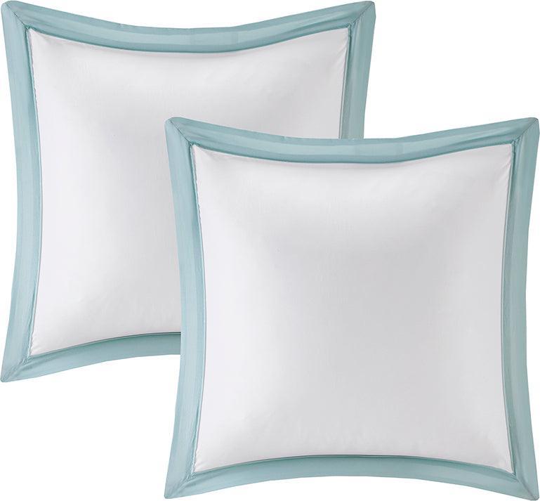 Transitional Queen Stratford 8 Piece Comforter Set Aqua Olliix.com