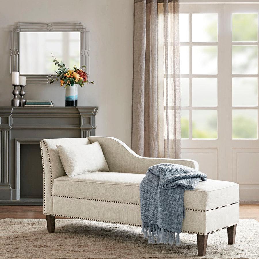 Trinity Accent Chaise Ivory Olliix.com