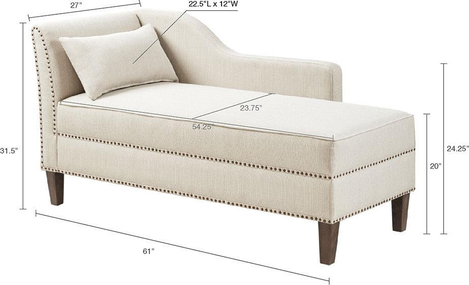 Trinity Accent Chaise Ivory Olliix.com