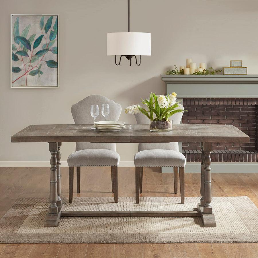 Tristan Rectangular Dining Table 75.59"W x 35.91"D x 30"H Natural & Gray Olliix.com