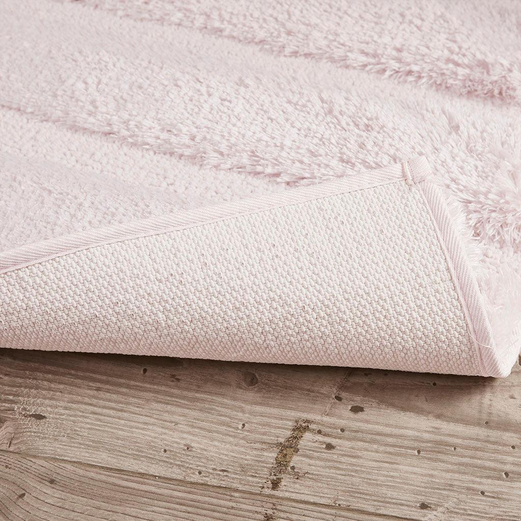 Tufted Pearl Channel 17" Bath Rug Blush Olliix.com