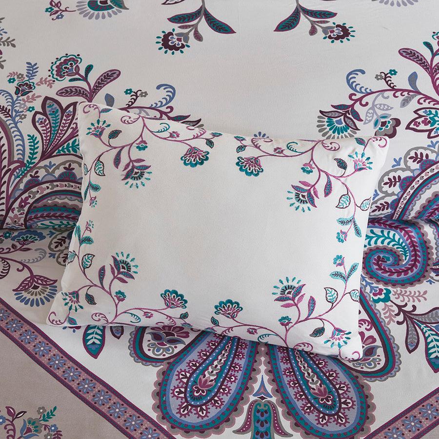 Tulay Complete 20 " D Bed And Sheet Set Purple Queen Olliix.com