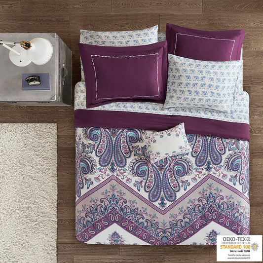 Tulay Complete Bed And Sheet Set Purple Full Olliix.com