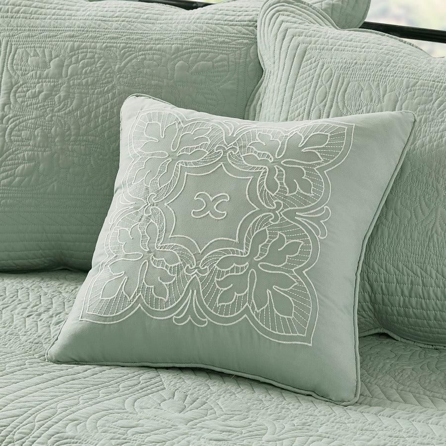 Tuscany Daybed 6 Piece Reversible Scalloped Edge Daybed Cover Set Seafoam Olliix.com