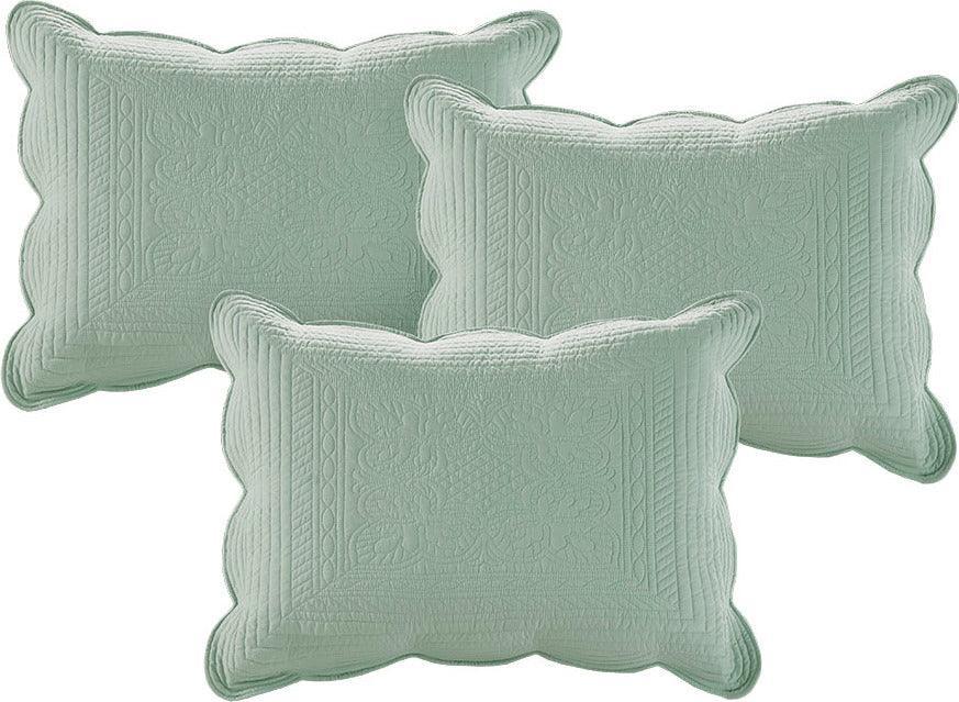 Tuscany Daybed 6 Piece Reversible Scalloped Edge Daybed Cover Set Seafoam Olliix.com