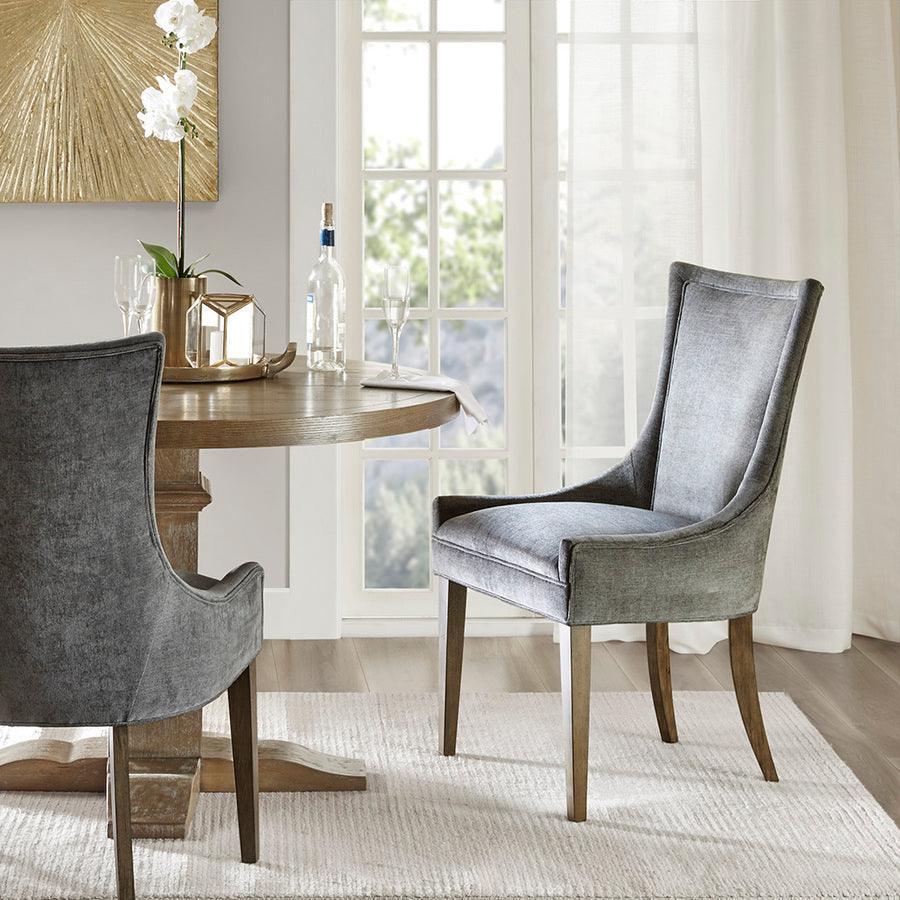 Ultra Traditional Dining Side Chair (set of 2) 23.25"W x 24.75"D x 39"H Dark Gray Olliix.com