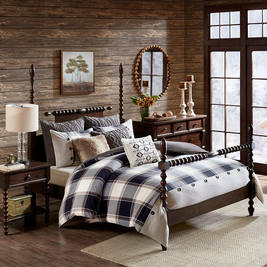 Urban Cabin Cotton Jacquard Comforter Set Brown King Olliix.com