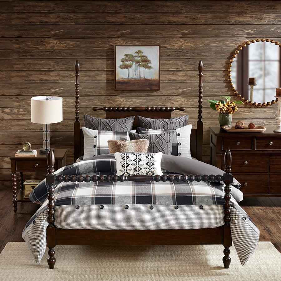 Urban Cabin Cotton Jacquard Comforter Set Brown King Olliix.com