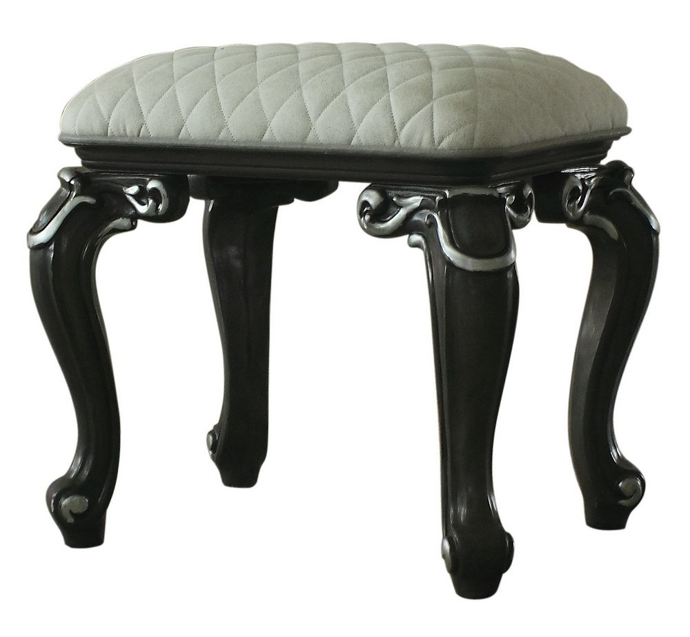 Acme Furniture House Delphine Vanity Stool in Charcoal 96885 ACME East